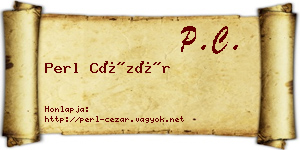 Perl Cézár névjegykártya